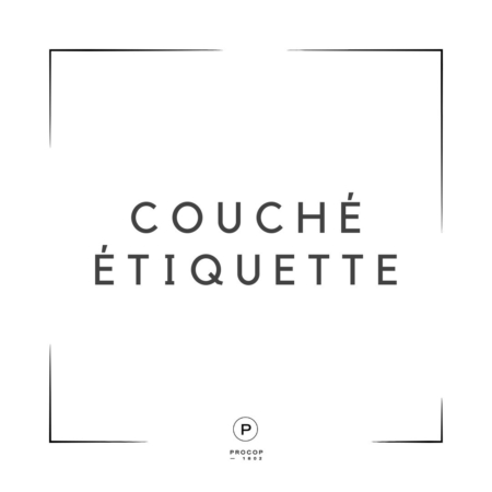 Couché étiquette